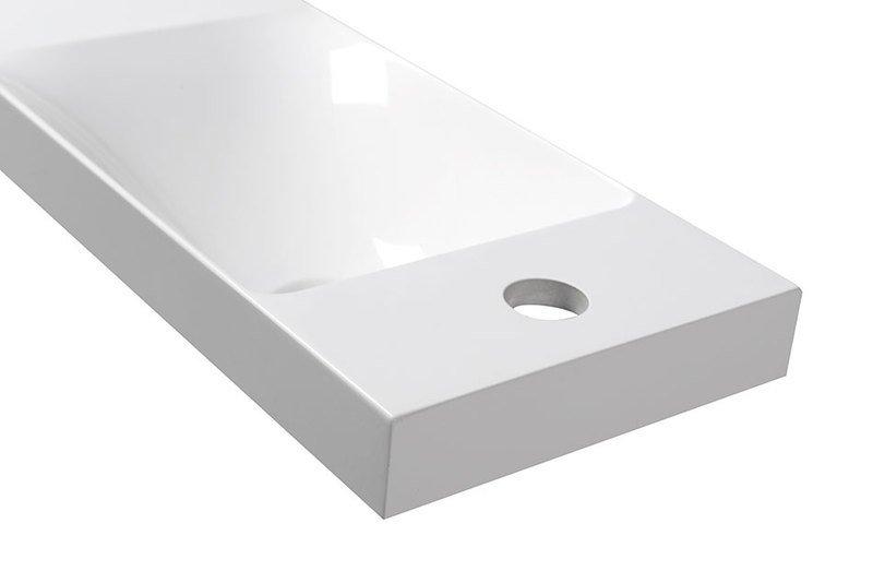 SAPHO - AGOS umývadlo 80x22cm, liaty mramor, biela, ľavé/pravé (AS080)