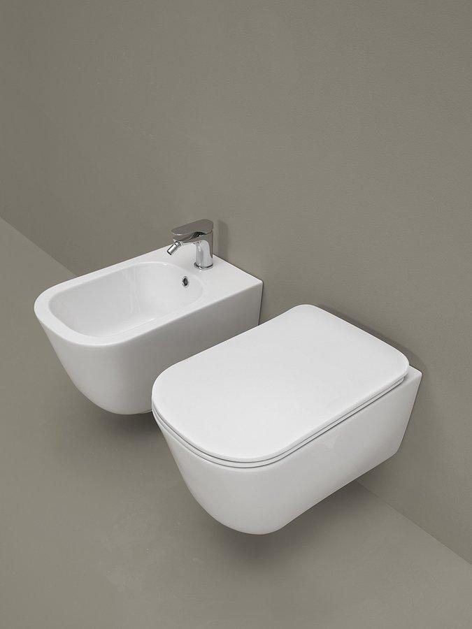 KERASAN - TRIBECA závesná WC misa, Rimless, 35x54 cm, biela (511401)