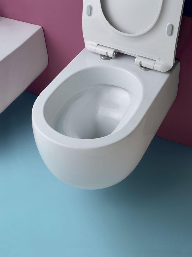 KERASAN - FLO závesná WC misa, Rimless, 37x54 cm, biela (311101)