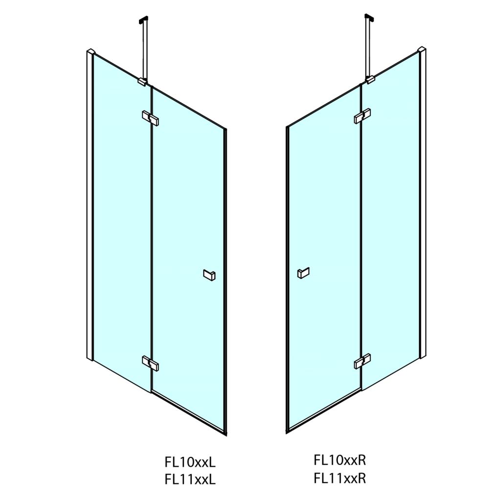 POLYSAN - FORTIS LINE sprchové dvere 1000mm, číre sklo, ľavé (FL1010L)