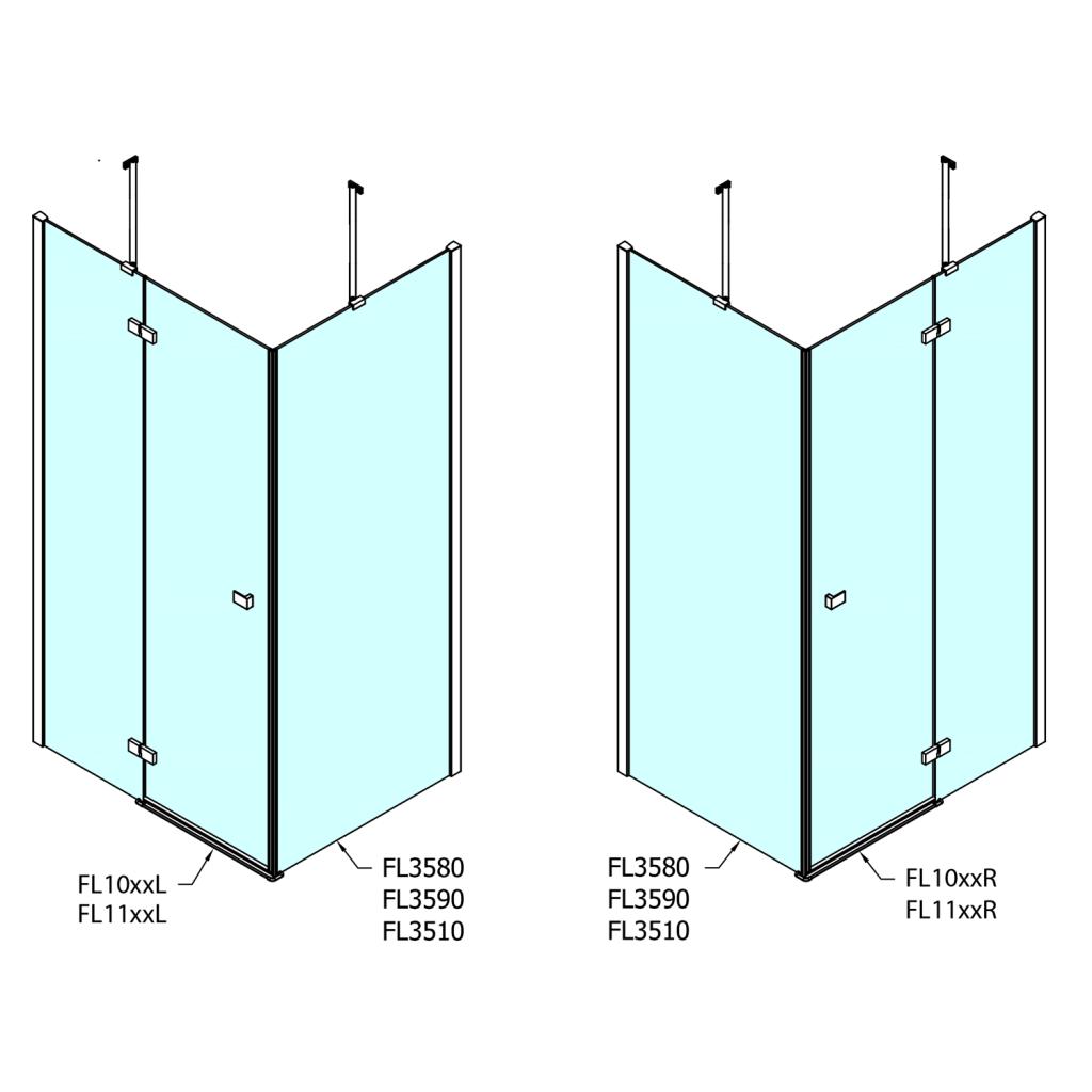 POLYSAN - FORTIS LINE bočná stena, 800mm, číre sklo (FL3580)
