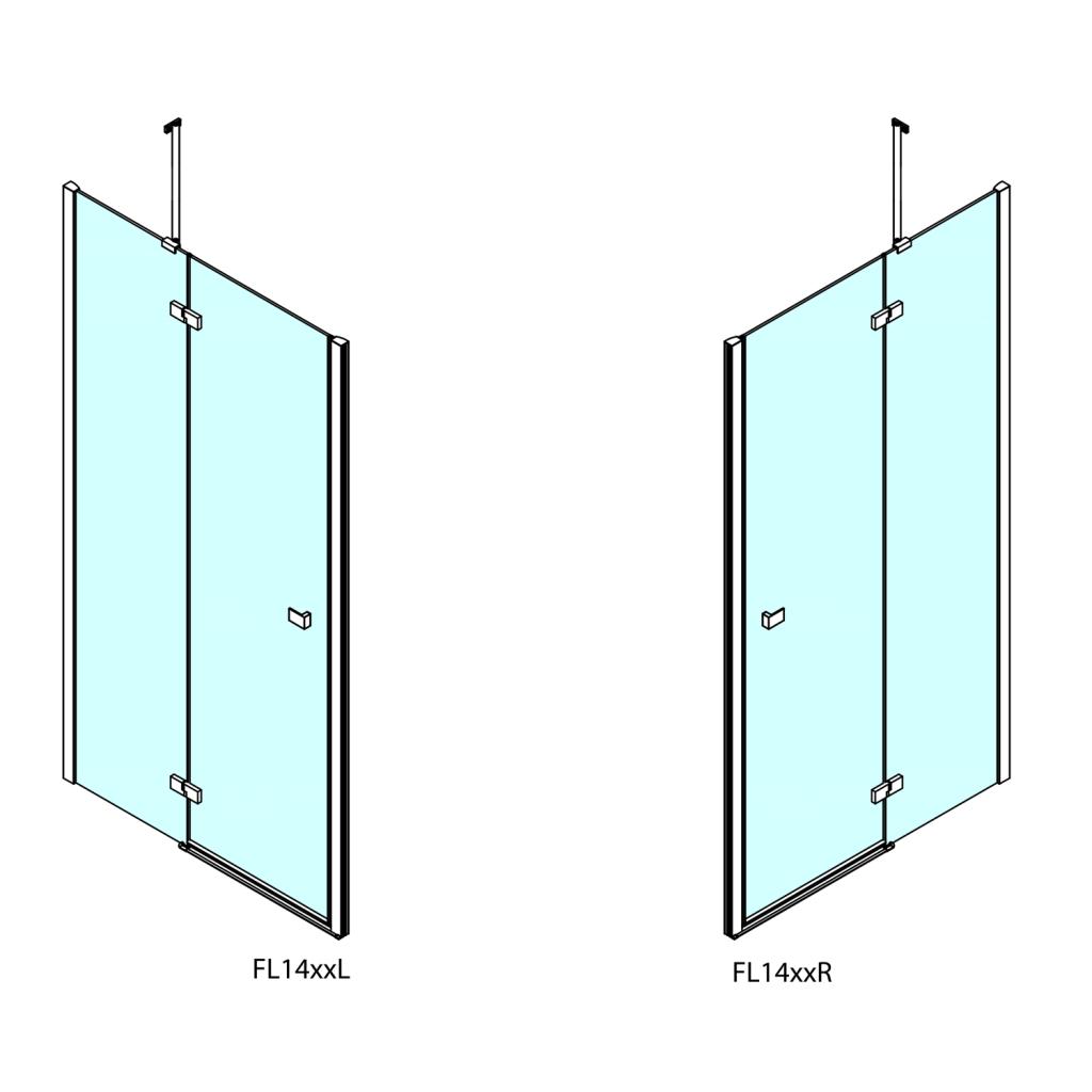 POLYSAN - FORTIS LINE sprchové dvere do niky 800 mm, číre sklo, pravé (FL1480R)