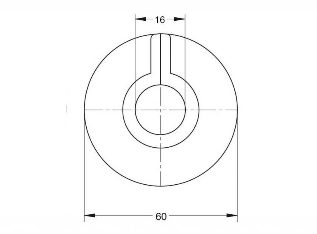 BONOMINI - Krytka na potrubie k radiátoru, priemer 16 mm, ABS/biela (9930DN16B0)