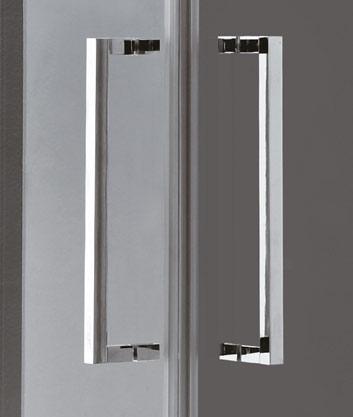 Aquatek - TEKNO R14 Chróm Luxusné sprchová zástena obdĺžniková 100x80cm, sklo 8mm, výška 195 cm, varianta ľavá (TEKNOR14-103)