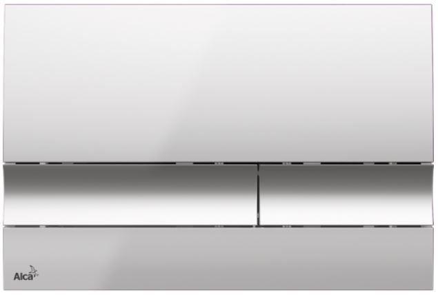 ALCAPLAST Jádromodul - predstenový inštalačný systém s chrómovým tlačidlom M1721 + WC REA Carlo Flat Mini Rimlesss + SEDADLO (AM102/1120 M1721 CF1)