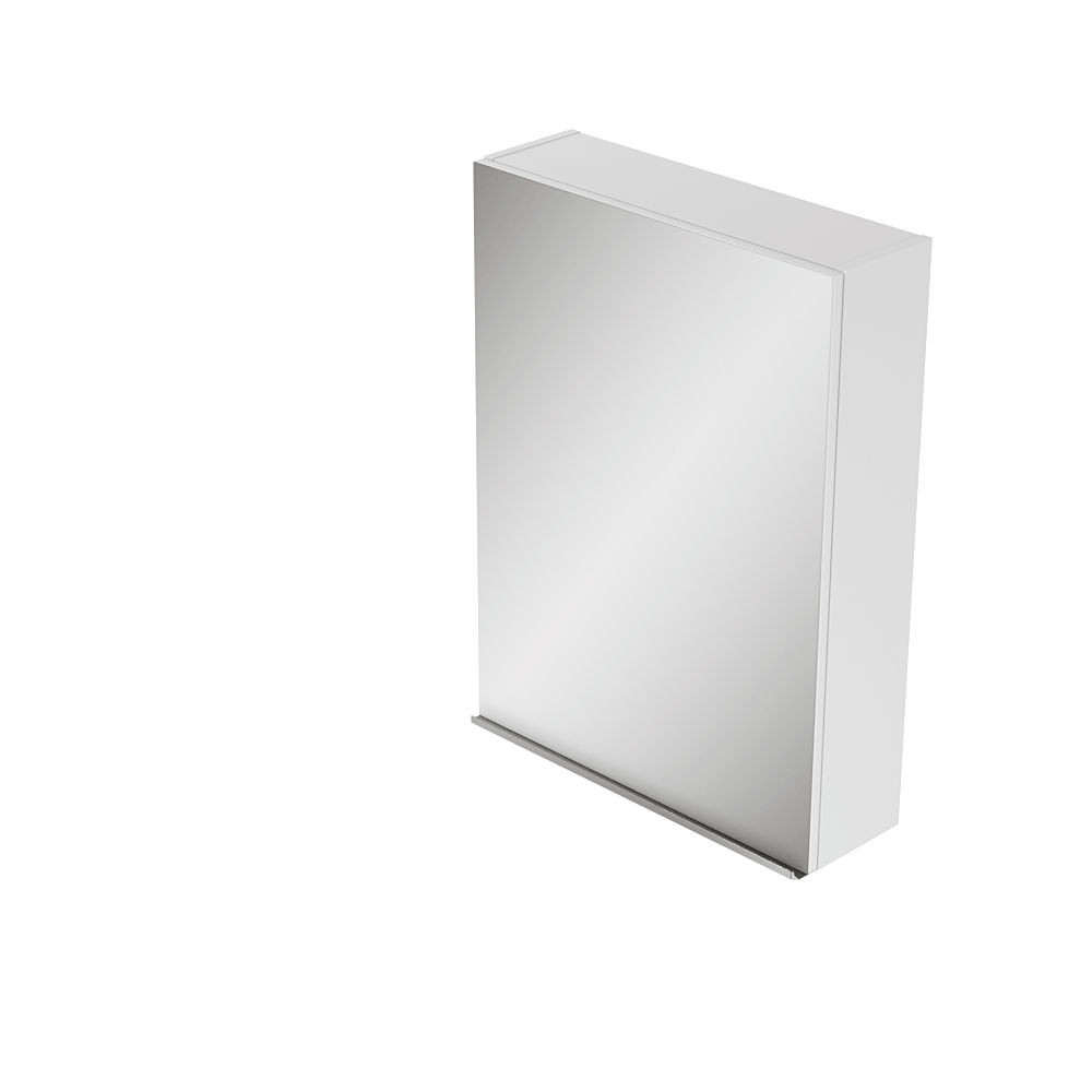 CERSANIT - Zrkadlová skrinka VIRGO 40 sivý dub s čiernymi úchytmi (S522-012)