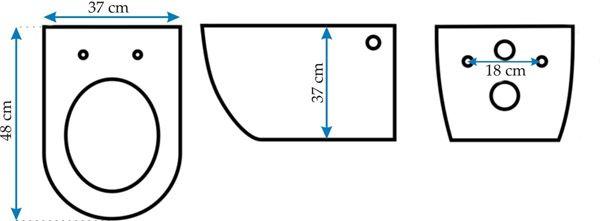 ALCAPLAST Sádromodul - predstenový inštalačný systém bez tlačidla + WC REA Carlo Mini Basic Rimlesss + SEDADLO (AM101/1120 X CB1)