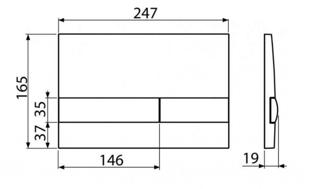 ALCAPLAST  Jádromodul - predstenový inštalačný systém s bielym tlačidlom M1710 + WC REA Carlo Mini Basic Rimlesss + SEDADLO (AM102/1120 M1710 CB1)