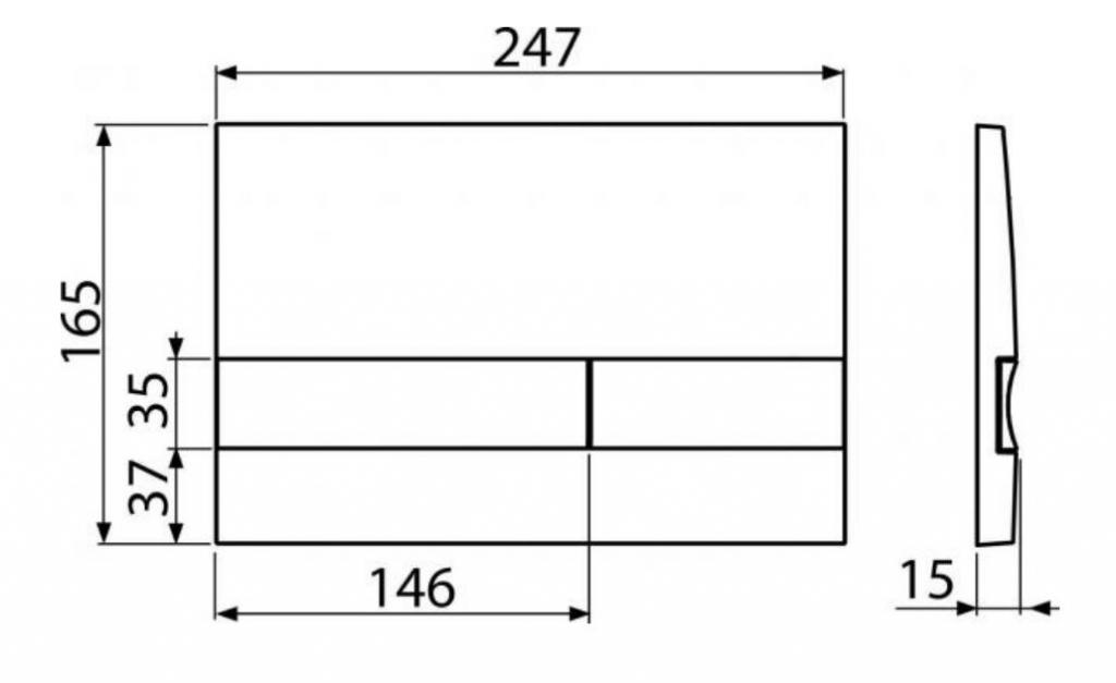 ALCAPLAST Jádromodul - predstenový inštalačný systém s bielym / chróm tlačidlom M1720-1 + WC REA Carlo Mini Basic Rimlesss + SEDADLO (AM102/1120 M1720-1 CB1)