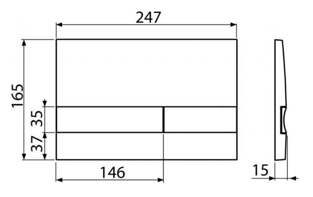 ALCAPLAST Jádromodul - predstenový inštalačný systém s chrómovým tlačidlom M1721 + WC REA Carlo Mini Basic Rimlesss + SEDADLO (AM102/1120 M1721 CB1)