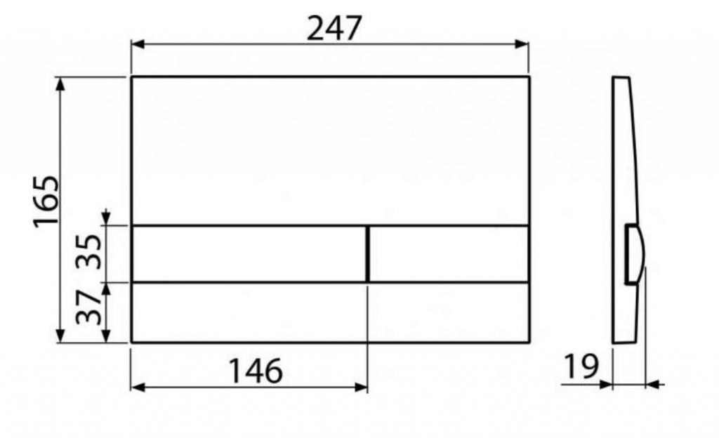 ALCAPLAST  Renovmodul - predstenový inštalačný systém s bielym tlačidlom M1710 + WC REA Carlo Mini Basic Rimlesss + SEDADLO (AM115/1000 M1710 CB1)