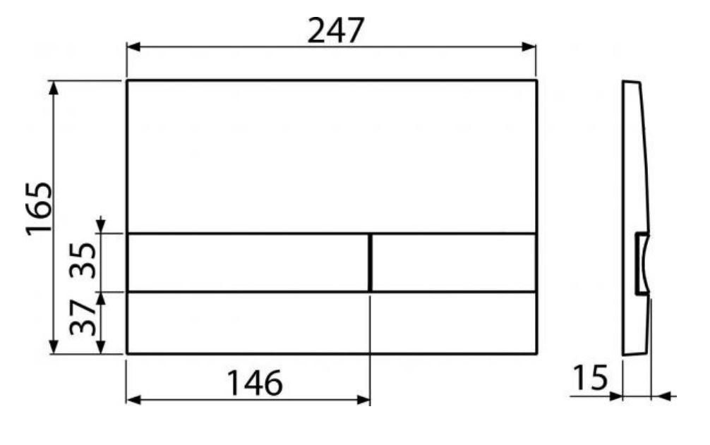 ALCAPLAST  Renovmodul - predstenový inštalačný systém s chrómovým tlačidlom M1721 + WC REA Carlo Mini Basic Rimlesss + SEDADLO (AM115/1000 M1721 CB1)