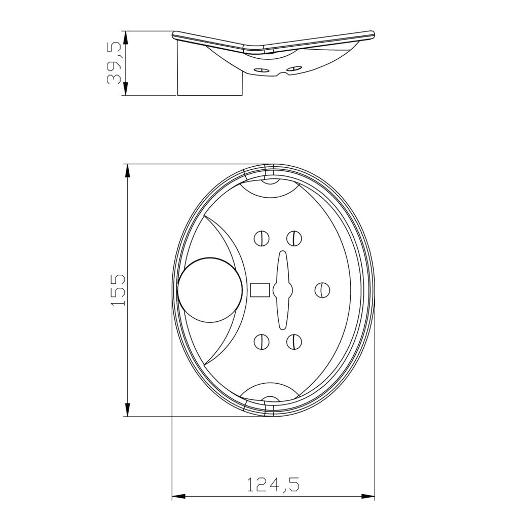 SAPHO - Mydeľnička pre sprchovú tyč 25mm, plast (SK080)