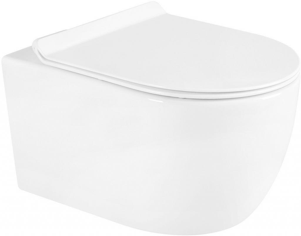 MEXEN/S - Carmen Závesná WC misa vrátane sedátka s slow-slim, duroplast, biela 30880100