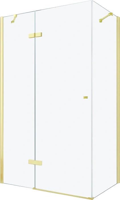 MEXEN/S - ROMA sprchovací kút 120x90 cm, transparent, zlatá 854-120-090-50-00