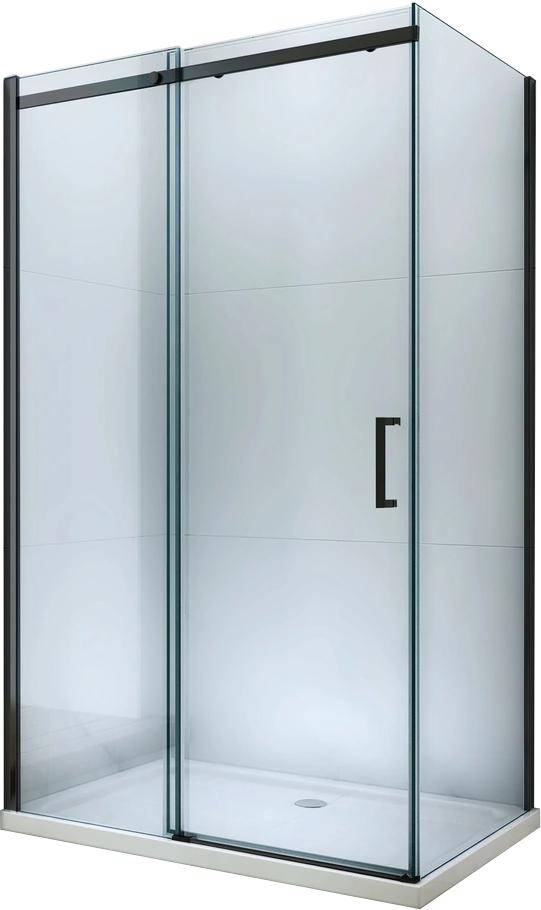 MEXEN/S - OMEGA sprchovací kút 160x90 cm, transparent, čierna 825-160-090-70-00