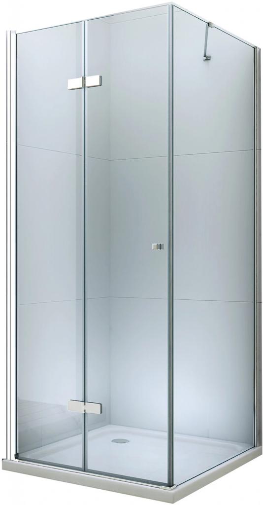 MEXEN/S - Lima kabína prysznicowy skladanie 70 x 100 cm, transparent, chrom + Brodzik Flat