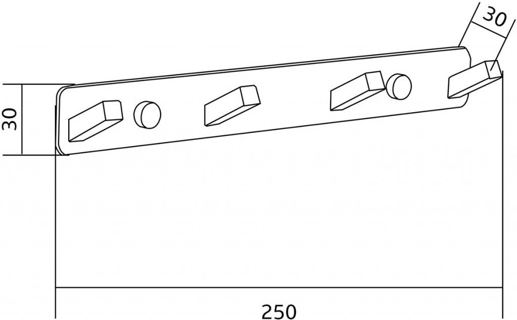 MEXEN - Štvorposteľová uterák Háčik na čiernej (709174-70)