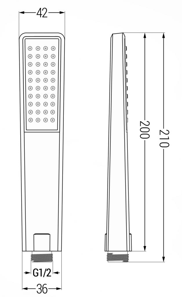 MEXEN - R-72 ručná sprcha 1-funkčná chróm (79572-00)