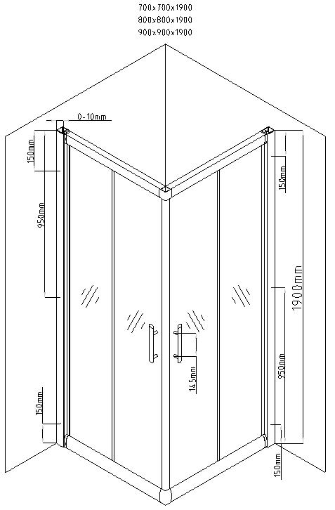 MEXEN/S - Rio Sprchovací kút štvorcový 90x90 cm, transparent, chrom + vanička so sifónom (860-090-090-70-00-4010)