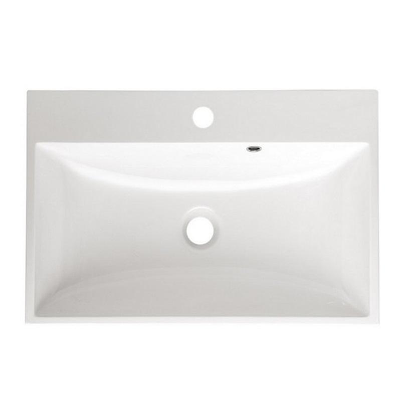 MEREO - Aira, kúpeľňová skrinka s umývadlom z liateho mramoru 61 cm, biela (CN710M)