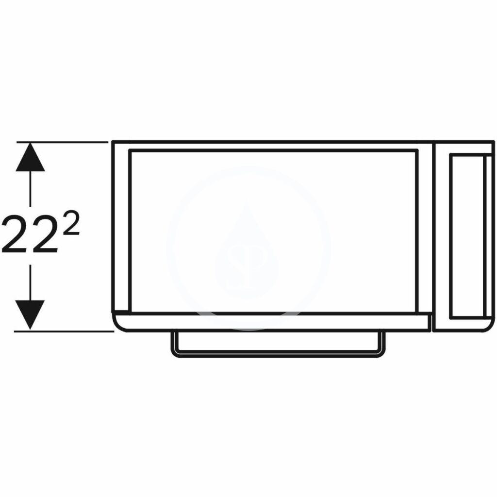 GEBERIT - Selnova Compact Umývadlová skrinka, 448x252x604 mm, 1 dvierka, pánty vľavo, svetlo sivá (501.497.00.1)