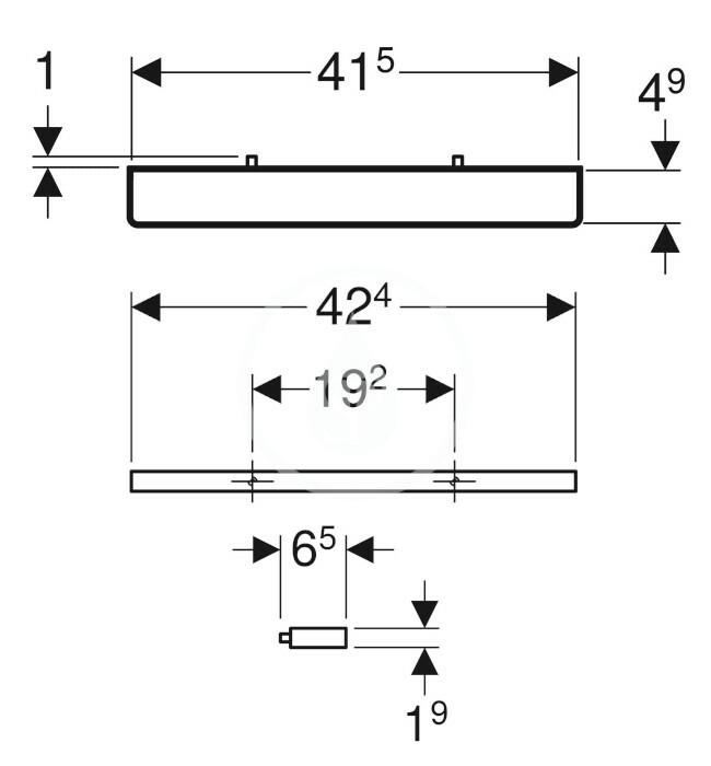 GEBERIT - iCon Držiak uteráku na nábytok, dĺžka 424 mm, chróm (502.328.00.1)