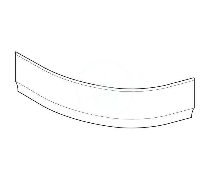 GEBERIT - Selnova Čelný panel pre rohovú vaňu Selnova, 1400 mm, pravý, biela (554.870.01.1)