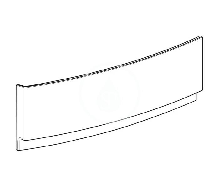 GEBERIT - Selnova Square Čelný panel per asymetrickú vaňu, 1700 mm, biela (554.890.01.1)