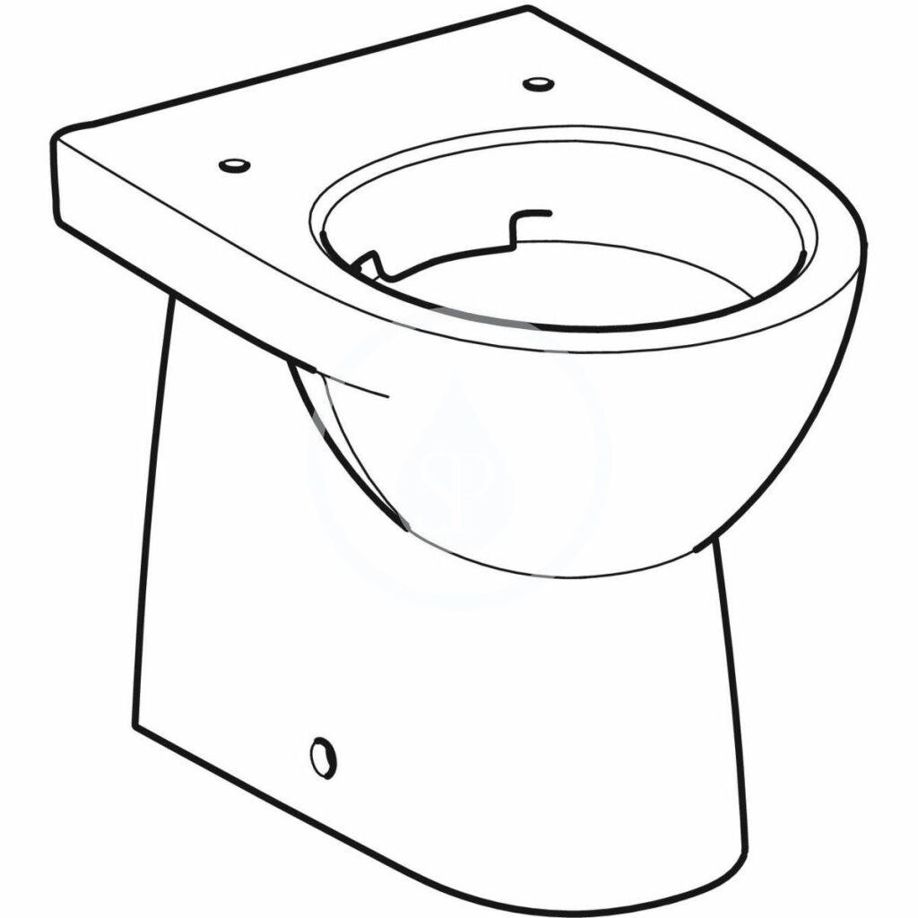 GEBERIT - Selnova Compact Stojace WC, Rimfree, biela (500.394.01.1)
