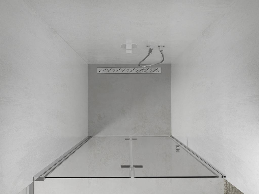 MEXEN - LIMA skladacie dvere 70x190 cm 6mm, chróm, transparent so stenovým profilom (856-070-000-01-00)