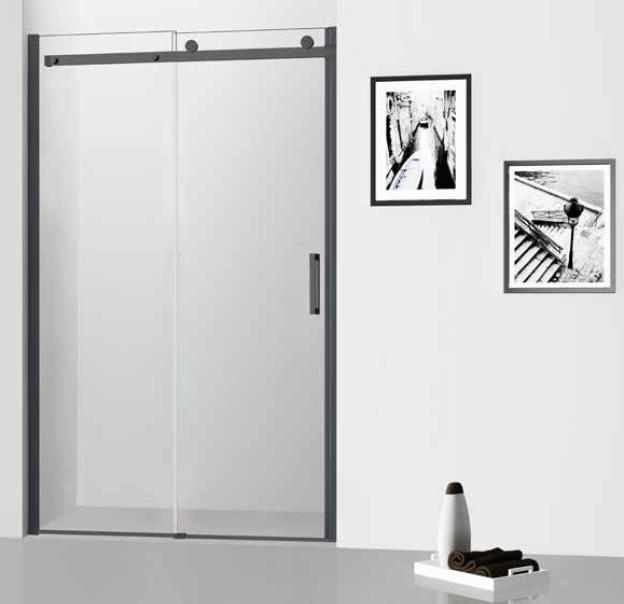 HOPA - Sprchové dvere BELVER BLACK - FARBA rámu - Čierna, Rozmer A - 110 cm, Smer zatvárania - Univerzálny Ľavé / Pravé, Výplň - Číre bezpečnostné sklo - 8 mm (BCBELV11BC)