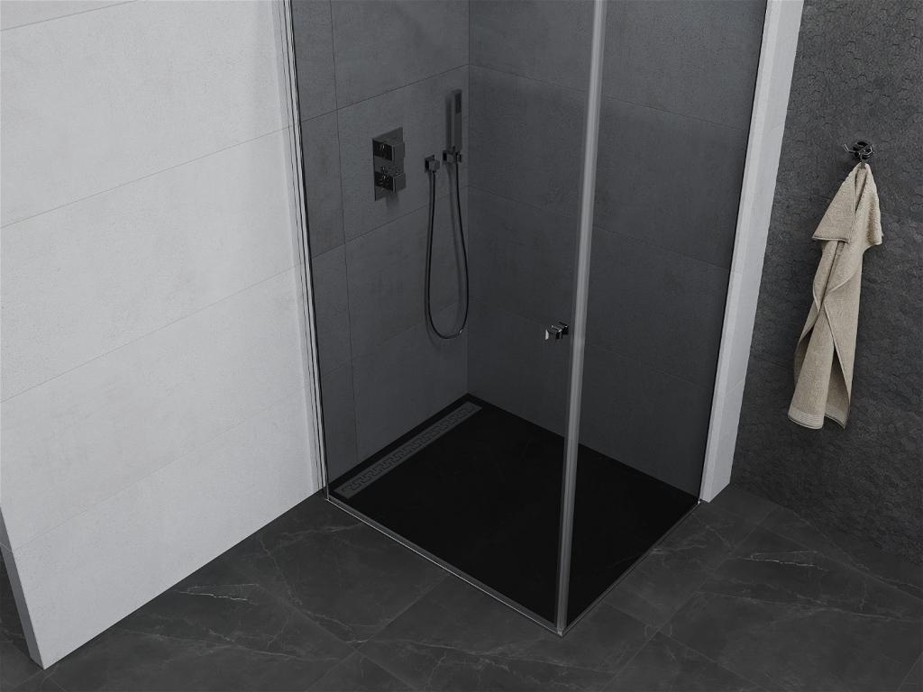 MEXEN/S - PRETORIA sprchovací kút 80x70 cm, grafit, chróm (852-080-070-01-40)