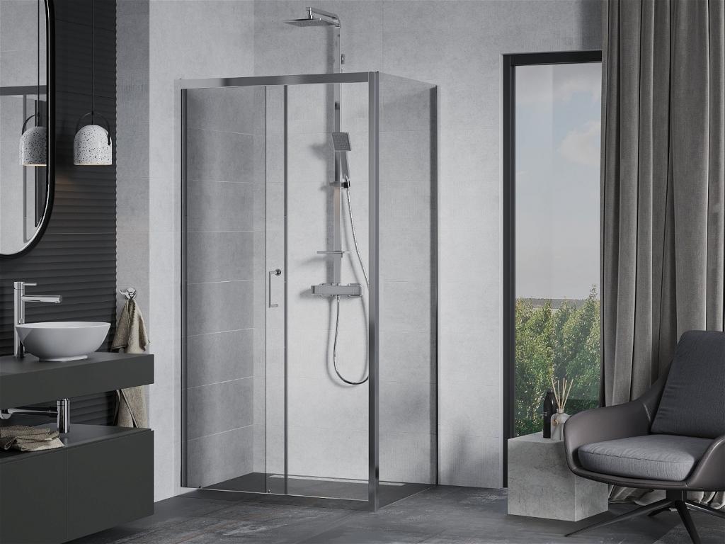 MEXEN/S - APIA sprchovací kút 100x70 cm, transparent, chróm (840-100-070-01-00)