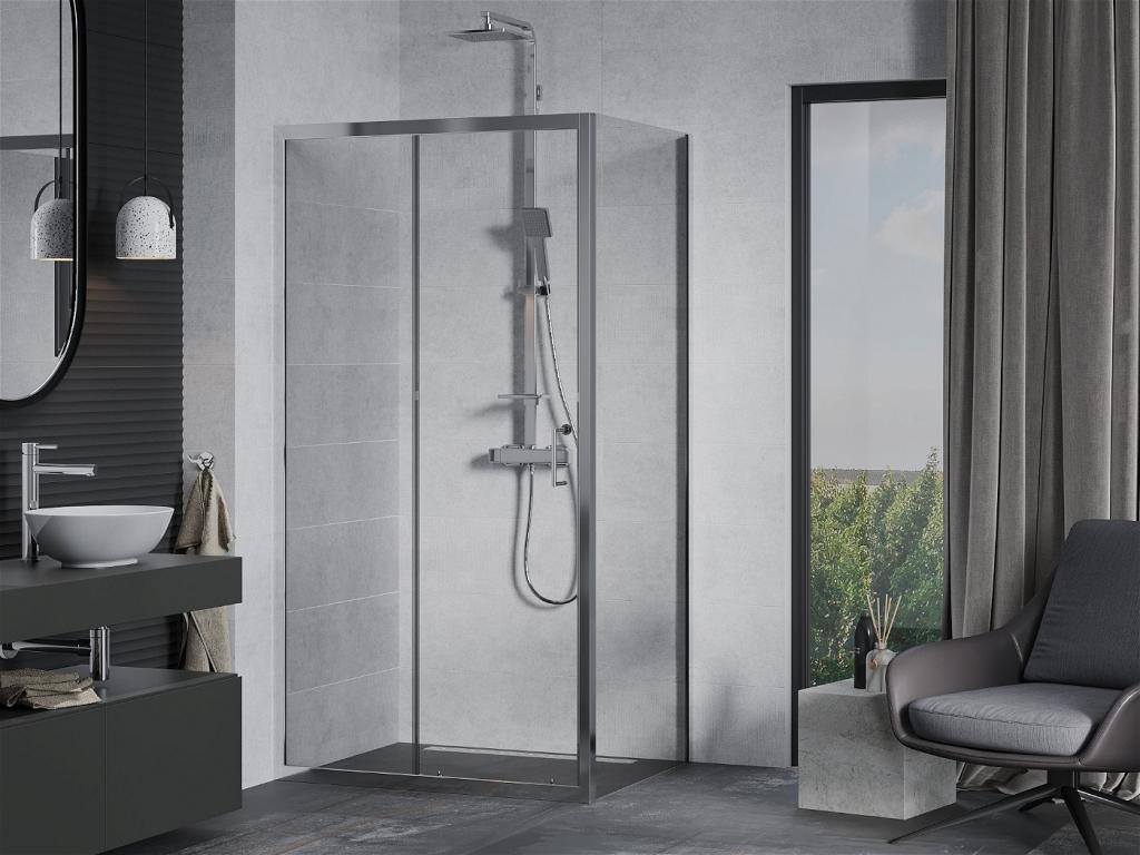 MEXEN/S - APIA sprchovací kút 100x90 cm, transparent, chróm (840-100-090-01-00)
