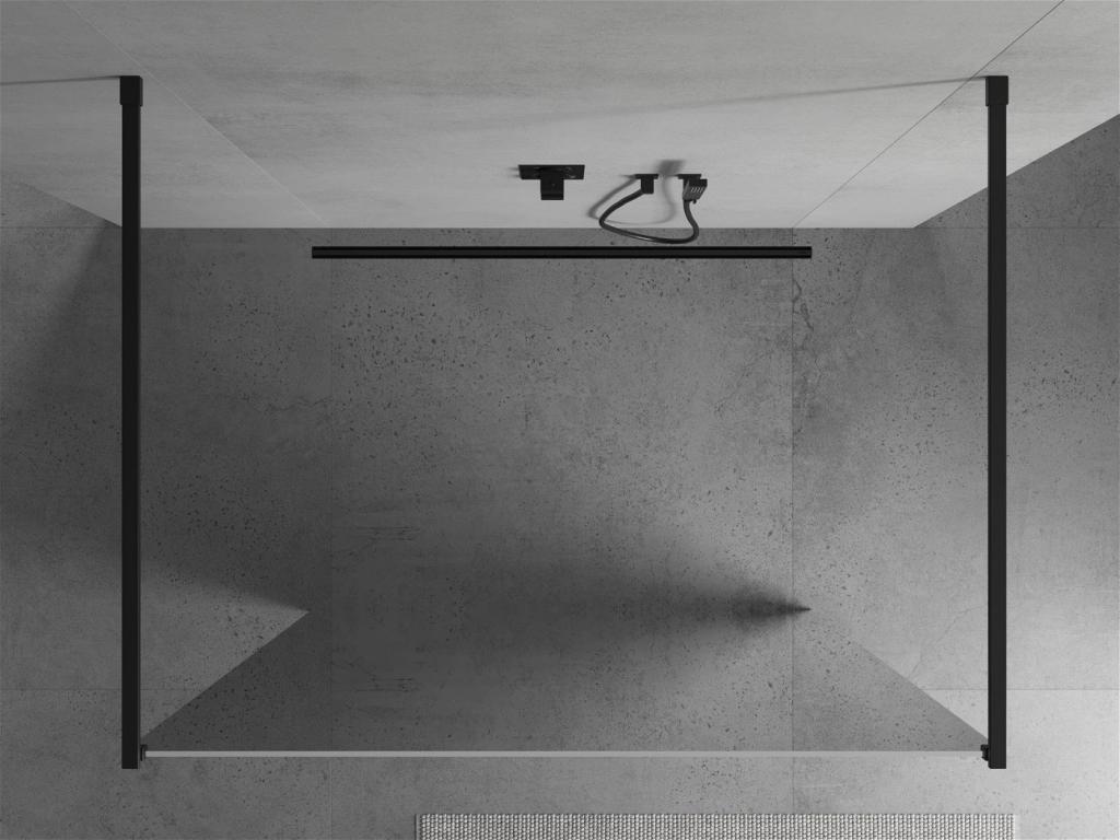 MEXEN/S - KIOTO samostatne stojaca sprchová zástena 120 x 200 cm, zrkadlové, čierna (800-120-002-70-50)