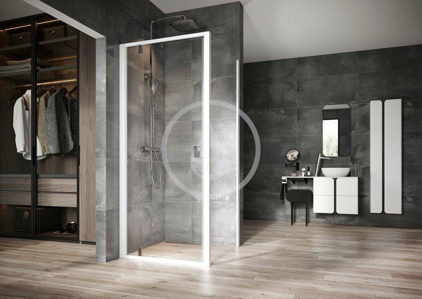 RAVAK - Nexty Sprchové dvere pivotové 800 mm, biela/chróm/číre sklo (03O40100Z1)