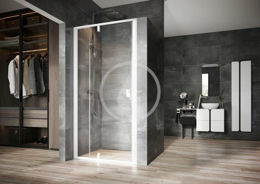 RAVAK - Nexty Sprchové dvere pivotové 1200 mm, biela/číre sklo (03OG0101Z1)