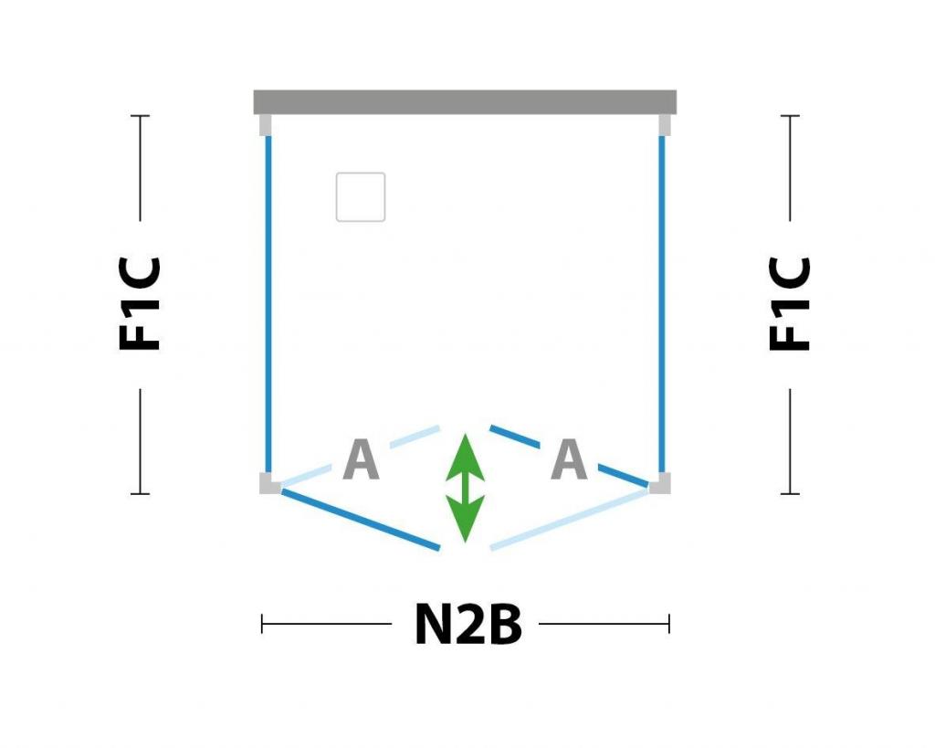 HOPA - Sprchové dvere DECO N2B - FARBA rámu - Hliník ossidato, Rozmer A - 80 cm, Výplň - Číre bezpečnostné sklo - 6 mm (BDE452348103)