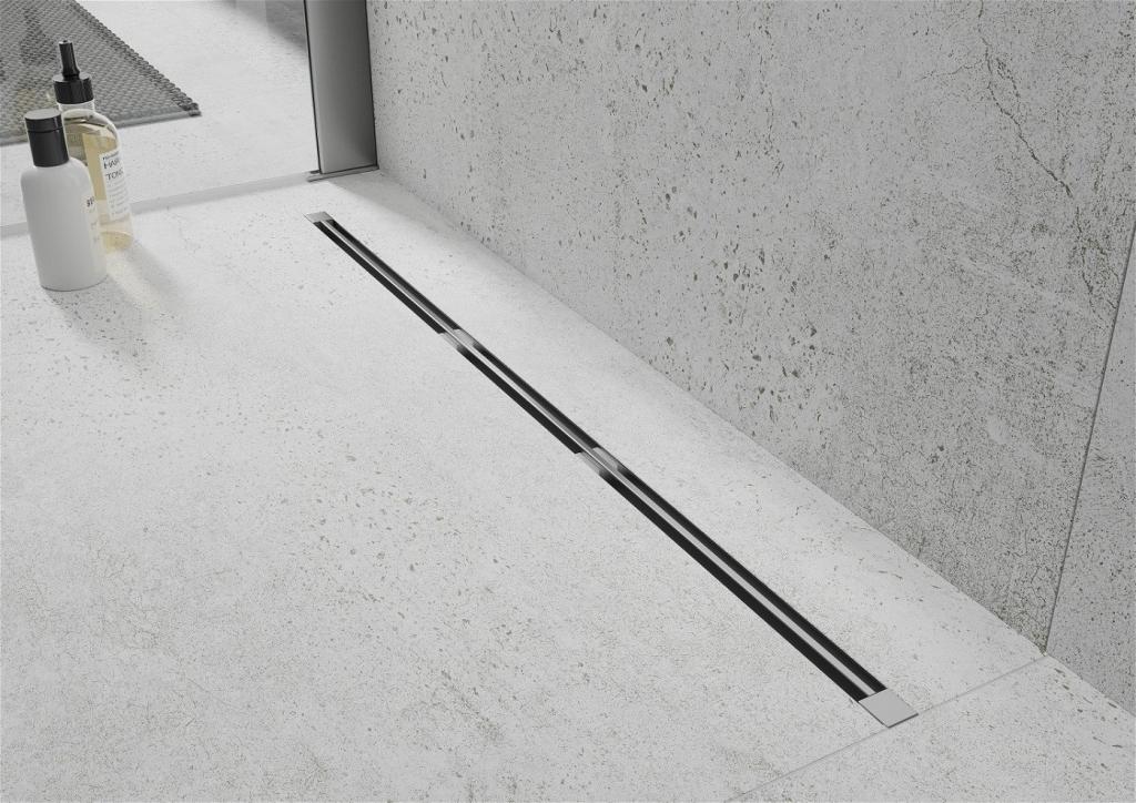 MEXEN - Flat 360° Super Slim podlahový žľab otočný 100 cm, chróm (1051100)