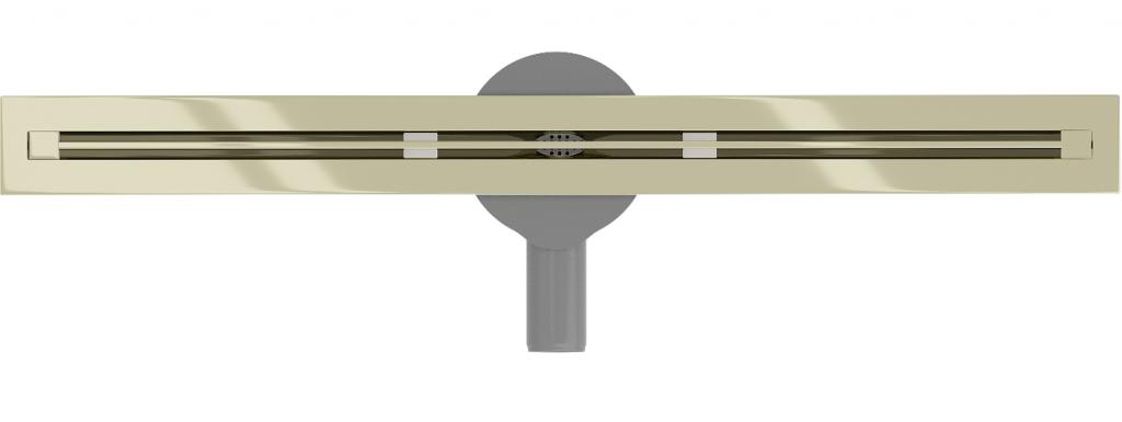 MEXEN - Flat 360° Super Slim podlahový žľab otočný 50 cm, zlatý (1551050)