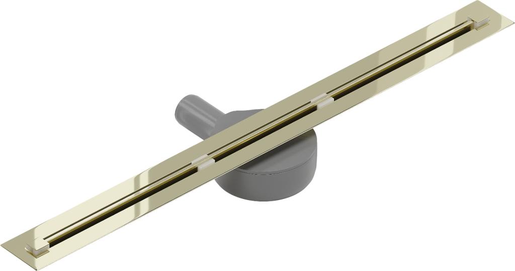 MEXEN - Flat 360° Super Slim podlahový žľab otočný 60 cm, zlatý (1551060)