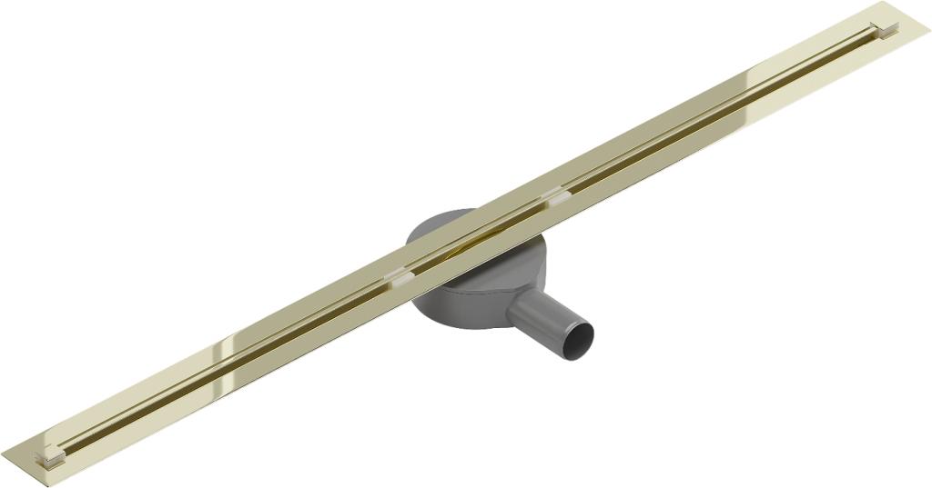 MEXEN - Flat 360° Super Slim podlahový žľab otočný 80 cm, zlatý (1551080)