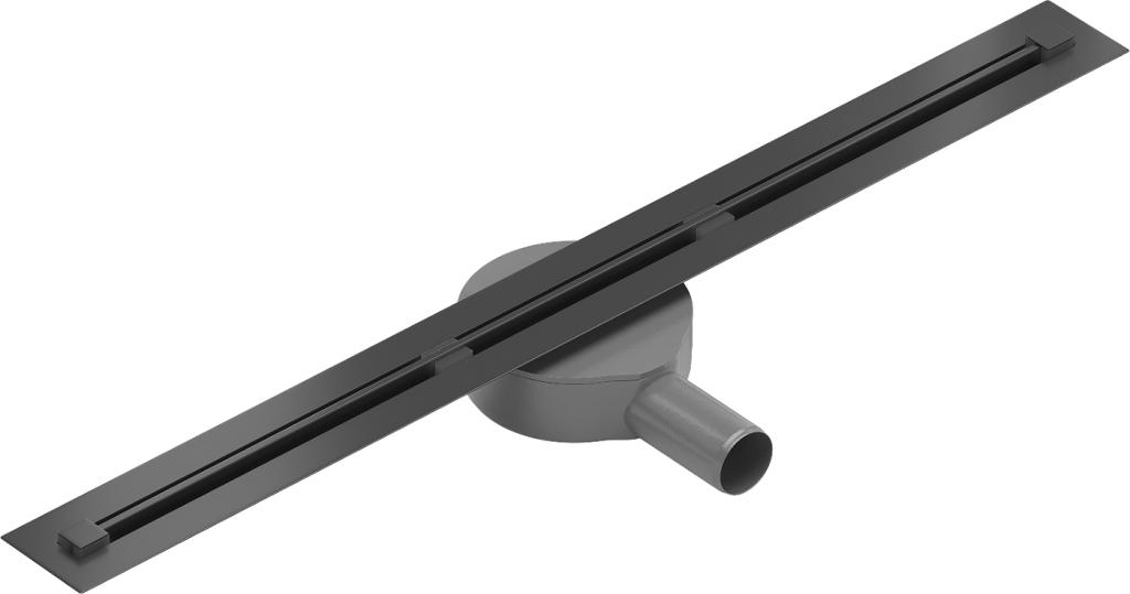 MEXEN - Flat 360° Super Slim podlahový žľab otočný 70 cm, čierny (1751070)