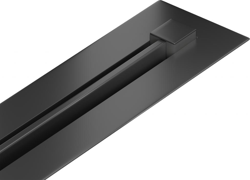 MEXEN - Flat 360° Super Slim podlahový žľab otočný 80 cm, čierny 1751080