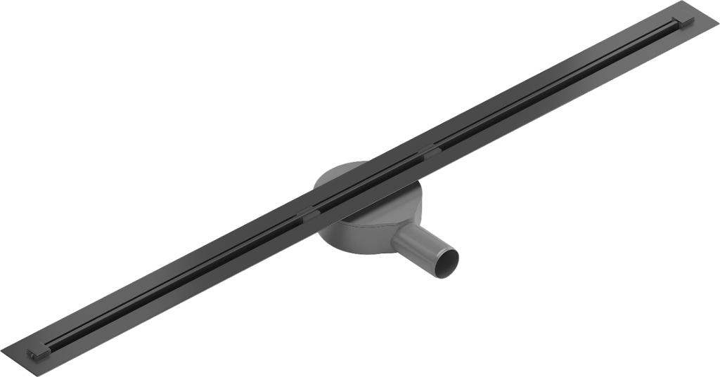 MEXEN - Flat 360° Super Slim podlahový žľab otočný 90 cm, čierny (1751090)