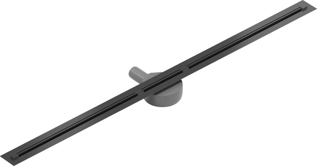 MEXEN - Flat 360° Super Slim podlahový žľab otočný 110 cm, čierny (1751110)