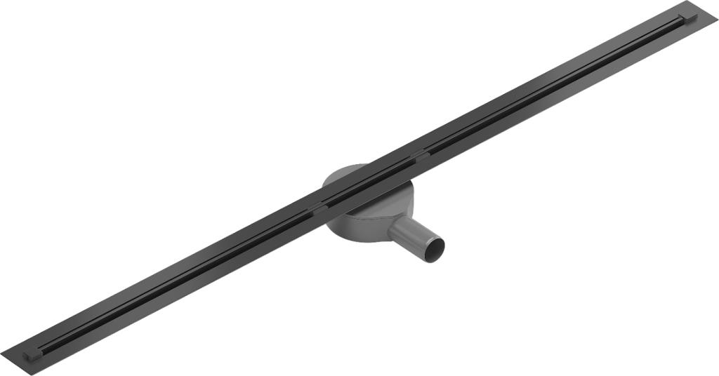 MEXEN - Flat 360° Super Slim podlahový žľab otočný 110 cm, čierny (1751110)