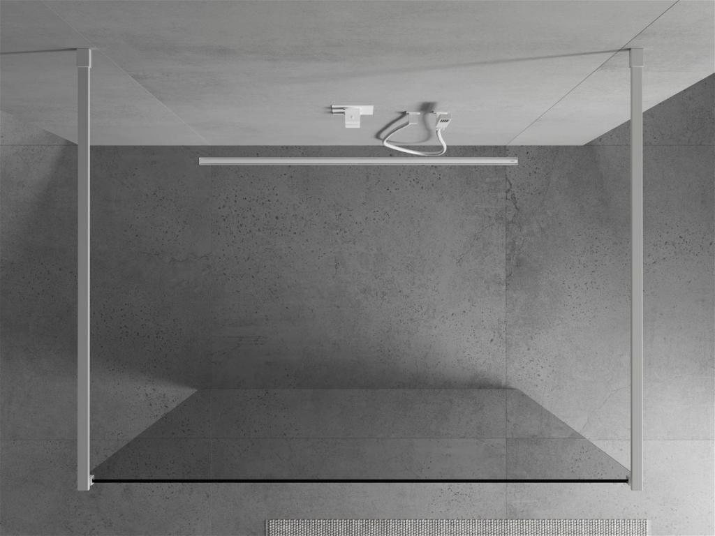 MEXEN/S - KIOTO samostatne stojaca sprchová zástena 110 x 200 cm, transparent 8 mm, biela (800-110-002-20-00)