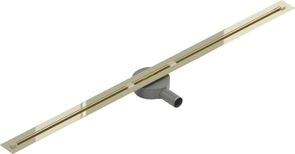 MEXEN - Flat 360° Super Slim podlahový žľab 140 cm, zlatá (1551140)